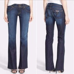 Hudson Womens Jeans Size 29 32x31 Dark Wash Flap Pocket Boot Flare Mid Rise